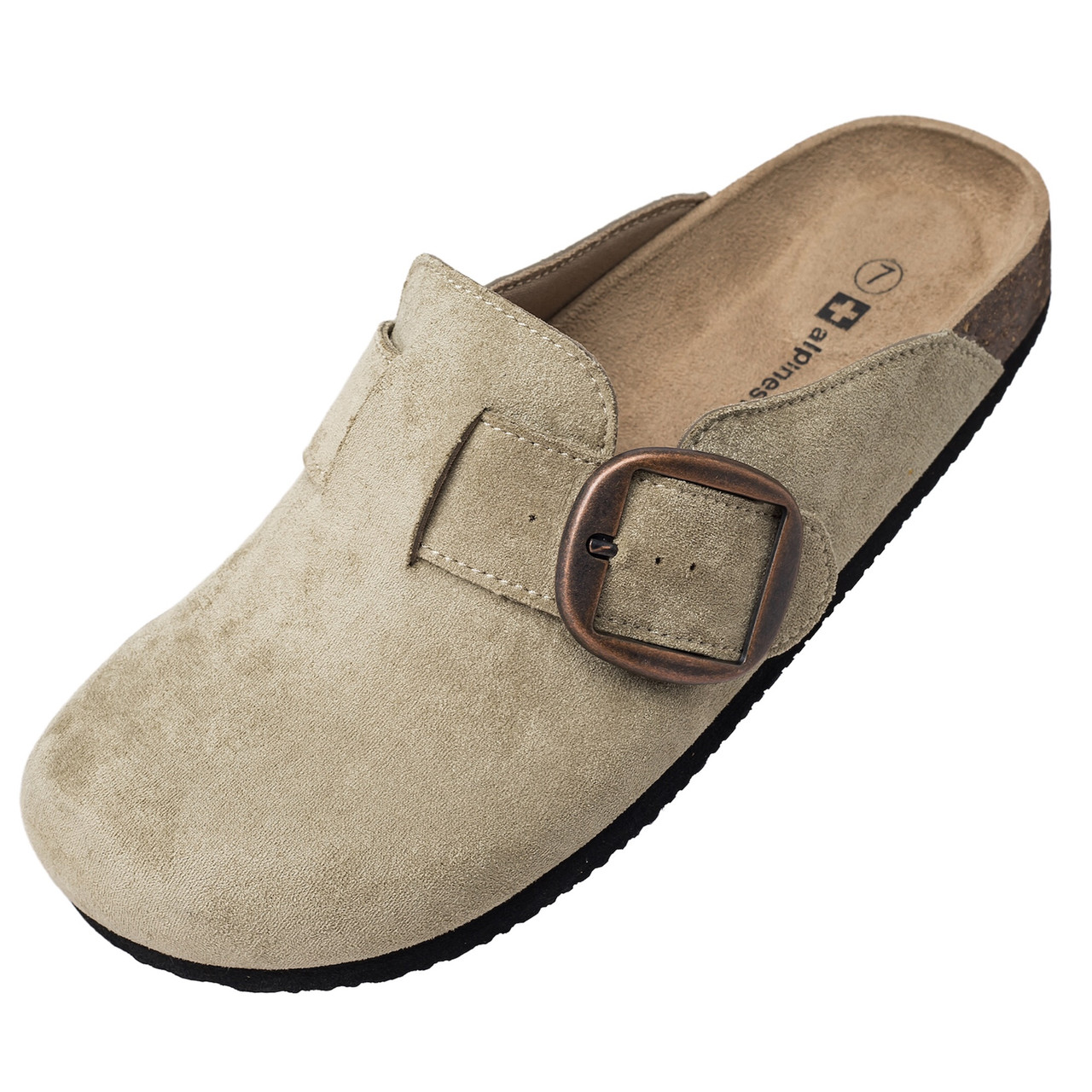 Alpine Swiss Edith Womens Clogs Cork Footbed Slippers Mules Slip On Potato Shoes Alpine Swiss